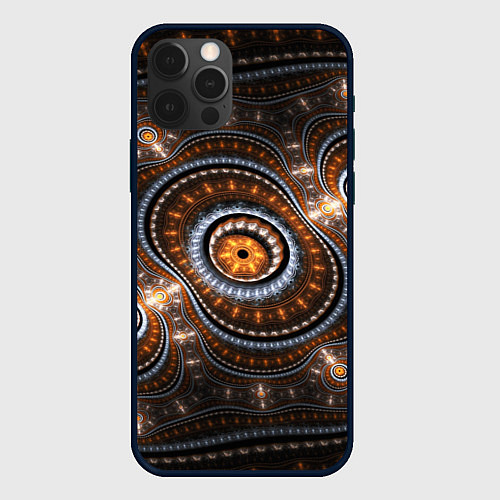 Чехол iPhone 12 Pro Max Психоделкиа узоров / 3D-Черный – фото 1