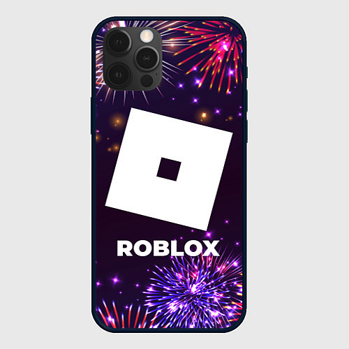 Чехол iPhone 12 Pro Max Праздничный Roblox / 3D-Черный – фото 1
