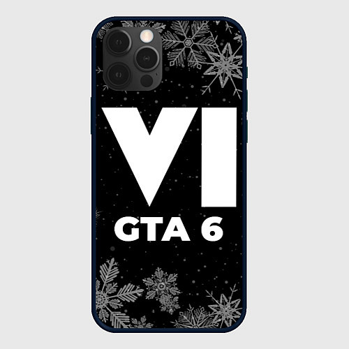 Чехол iPhone 12 Pro Max Снежный GTA 6 / 3D-Черный – фото 1