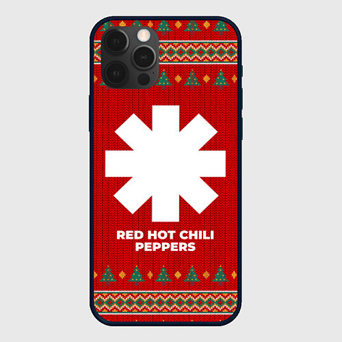 Чехол iPhone 12 Pro Max Red Hot Chili Peppers new year / 3D-Черный – фото 1