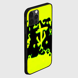 Чехол для iPhone 12 Pro Max Doom кислотное лого краски, цвет: 3D-черный — фото 2