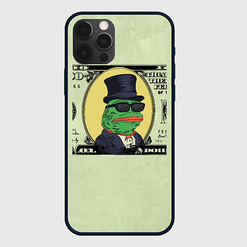 Чехол iPhone 12 Pro Max Pepe is the main cryptocurrency / 3D-Черный – фото 1