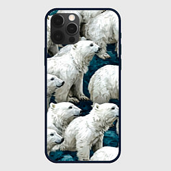 Чехол iPhone 12 Pro Max Свора белых медведей