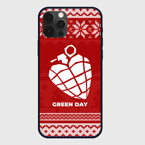 Чехол iPhone 12 Pro Max Новогодний Green Day / 3D-Черный – фото 1