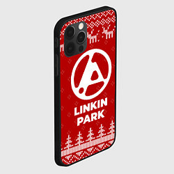 Чехол для iPhone 12 Pro Max Новогодний Linkin Park 2024 с оленями, цвет: 3D-черный — фото 2