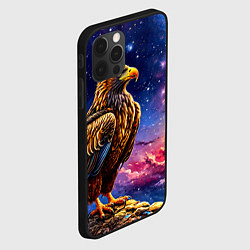 Чехол для iPhone 12 Pro Max Орел на фоне космоса, цвет: 3D-черный — фото 2