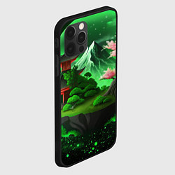 Чехол для iPhone 12 Pro Max Green nature Japan, цвет: 3D-черный — фото 2