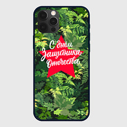 Чехол iPhone 12 Pro Max С Днём защитника Отечества - звезда