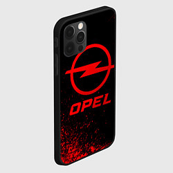 Чехол для iPhone 12 Pro Max Opel - red gradient, цвет: 3D-черный — фото 2