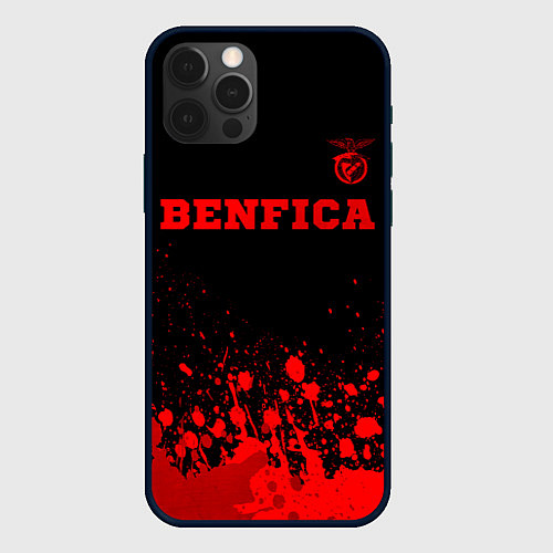 Чехол iPhone 12 Pro Max Benfica - red gradient посередине / 3D-Черный – фото 1