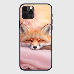 Чехол iPhone 12 Pro Max Милая лисичка и сирень