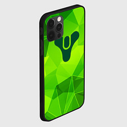 Чехол для iPhone 12 Pro Max Destiny green poly, цвет: 3D-черный — фото 2