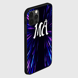 Чехол для iPhone 12 Pro Max Maneskin neon energy, цвет: 3D-черный — фото 2