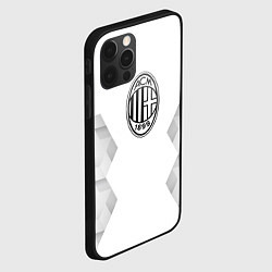 Чехол для iPhone 12 Pro Max AC Milan white poly, цвет: 3D-черный — фото 2