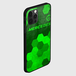 Чехол для iPhone 12 Pro Max Mercedes - green gradient посередине, цвет: 3D-черный — фото 2