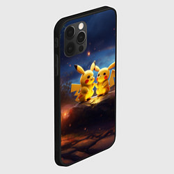 Чехол для iPhone 12 Pro Max Влюбленные покемоны, цвет: 3D-черный — фото 2