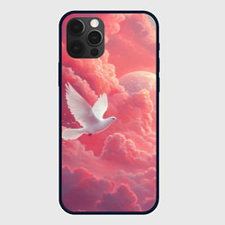Чехол iPhone 12 Pro Max Белый голубь в небесах