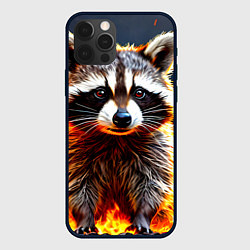 Чехол iPhone 12 Pro Max Енот в огне