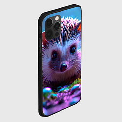 Чехол для iPhone 12 Pro Max Ёжики в сказаочном лесу, цвет: 3D-черный — фото 2