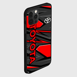 Чехол для iPhone 12 Pro Max Toyota - красная абстракция, цвет: 3D-черный — фото 2