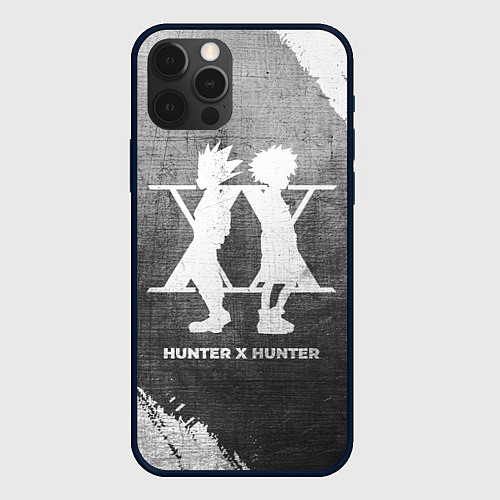 Чехол iPhone 12 Pro Max Hunter x Hunter - grey gradient / 3D-Черный – фото 1