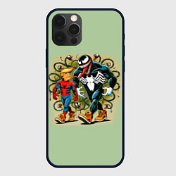 Чехол для iPhone 12 Pro Max Venom and Spider-Trump - meme, цвет: 3D-черный