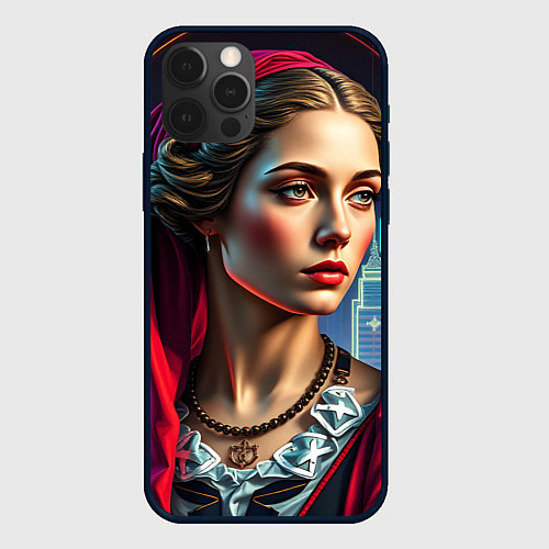 Чехол iPhone 12 Pro Max Классика в современной обработке / 3D-Черный – фото 1