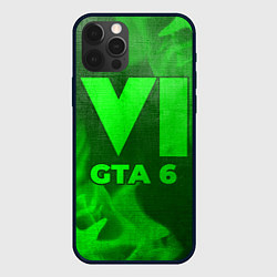 Чехол iPhone 12 Pro Max GTA 6 - green gradient