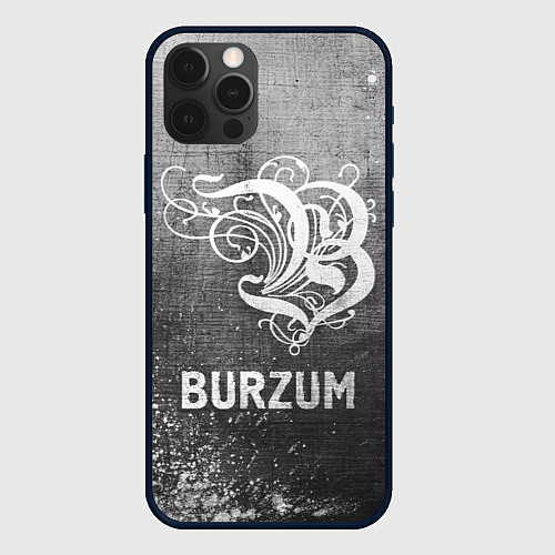 Чехол iPhone 12 Pro Max Burzum - grey gradient / 3D-Черный – фото 1