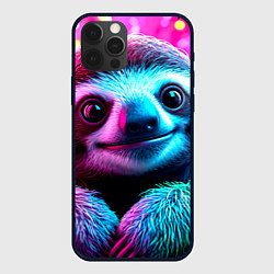 Чехол iPhone 12 Pro Max Ленивец в розовом
