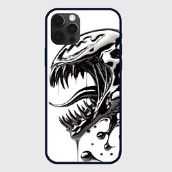Чехол iPhone 12 Pro Max Свирепая морда Венома - ядовитая слизь