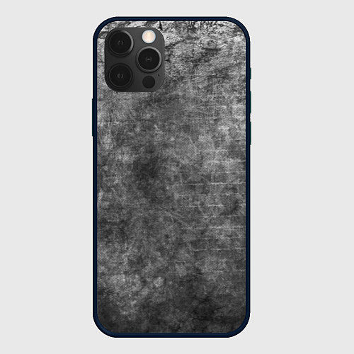 Чехол iPhone 12 Pro Max Абстракция - gray wall / 3D-Черный – фото 1