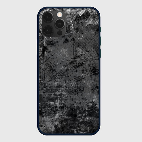 Чехол iPhone 12 Pro Max Абстракция - grunge mood / 3D-Черный – фото 1