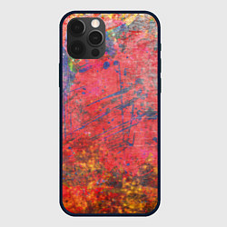 Чехол для iPhone 12 Pro Max Абстракция - red yellow grunge, цвет: 3D-черный