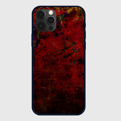 Чехол iPhone 12 Pro Max Абстракция - dark grunge mood / 3D-Черный – фото 1