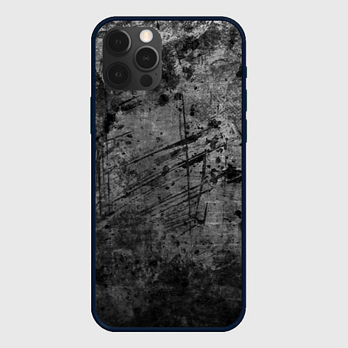 Чехол iPhone 12 Pro Max Абстракция - grunge break / 3D-Черный – фото 1