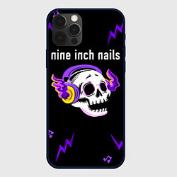 Чехол iPhone 12 Pro Max Nine Inch Nails неоновый череп