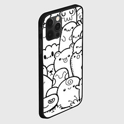 Чехол для iPhone 12 Pro Max Doodle monsters, цвет: 3D-черный — фото 2