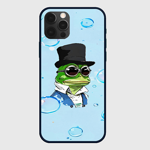 Чехол iPhone 12 Pro Max Pepe в шляпе / 3D-Черный – фото 1