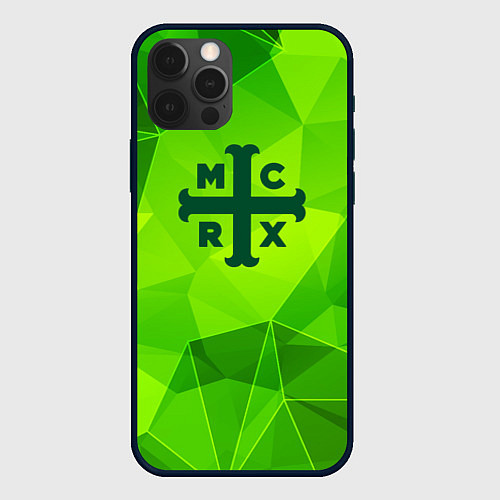 Чехол iPhone 12 Pro Max My Chemical Romance green poly / 3D-Черный – фото 1