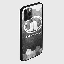 Чехол для iPhone 12 Pro Max Great Wall - grey gradient, цвет: 3D-черный — фото 2