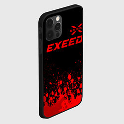 Чехол для iPhone 12 Pro Max Exeed - red gradient посередине, цвет: 3D-черный — фото 2