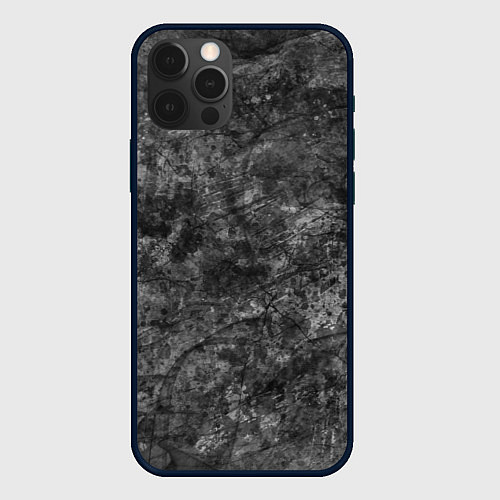 Чехол iPhone 12 Pro Max Абстракция - grey mess / 3D-Черный – фото 1