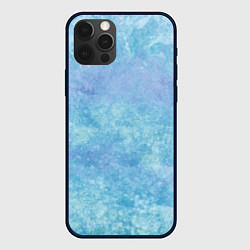 Чехол для iPhone 12 Pro Max Абстракция - blue calm, цвет: 3D-черный