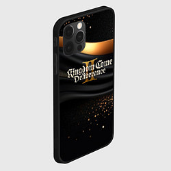 Чехол для iPhone 12 Pro Max Kingdom Come Deliverance 2 черная ткань с золотом, цвет: 3D-черный — фото 2