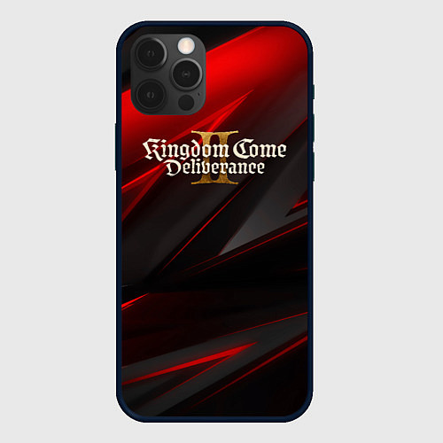 Чехол iPhone 12 Pro Max Kingdom Come Deliverance 2 red black / 3D-Черный – фото 1