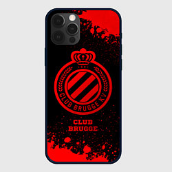 Чехол для iPhone 12 Pro Max Club Brugge - red gradient, цвет: 3D-черный