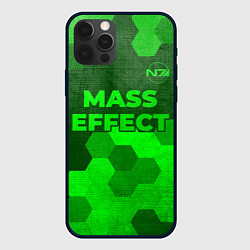 Чехол iPhone 12 Pro Max Mass Effect - green gradient посередине