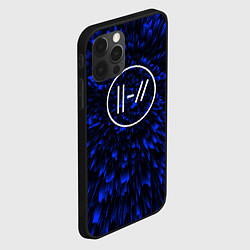 Чехол для iPhone 12 Pro Max Twenty One Pilots blue energy, цвет: 3D-черный — фото 2