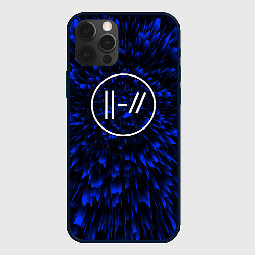 Чехол iPhone 12 Pro Max Twenty One Pilots blue energy / 3D-Черный – фото 1